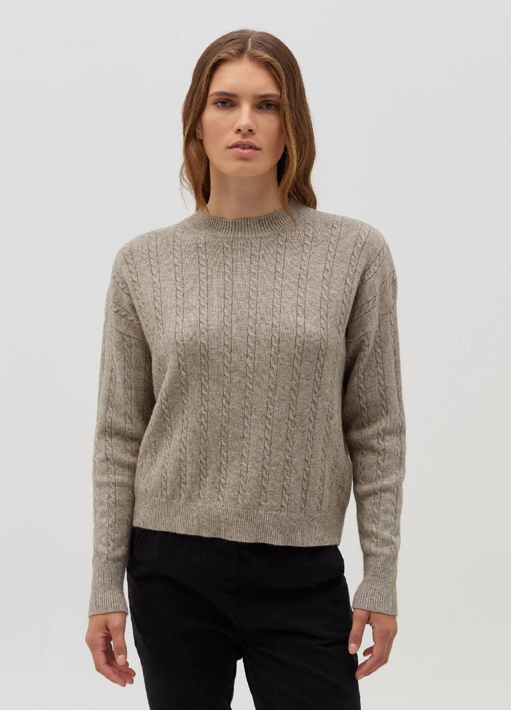 HYBRID Pullover a coste con lavorazione intrecciata In Saldo