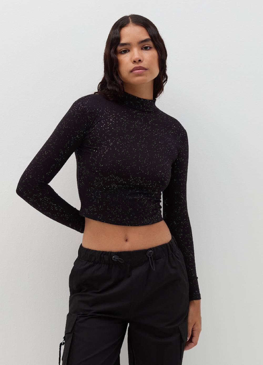 B. ANGEL T-shirt mock neck con maniche lunghe 2025