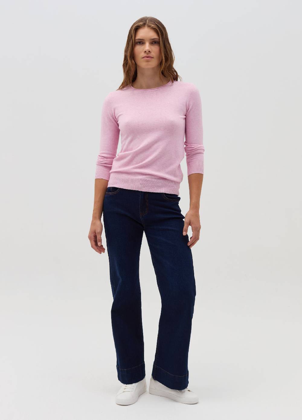 HYBRID Pullover girocollo con piccolo risvolto In Linea