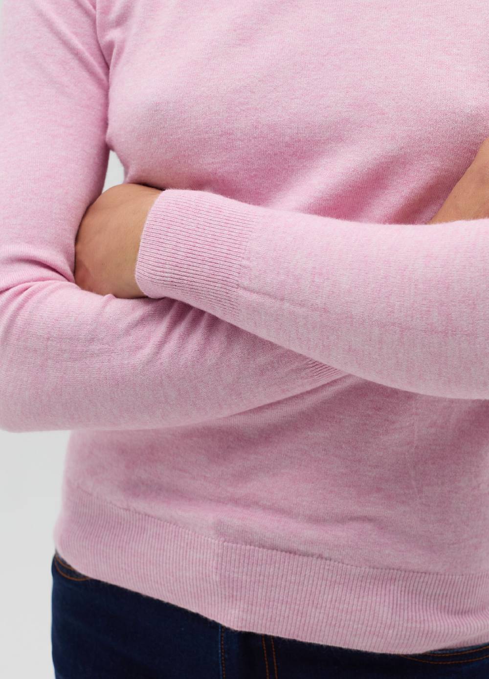 HYBRID Pullover girocollo con piccolo risvolto In Linea
