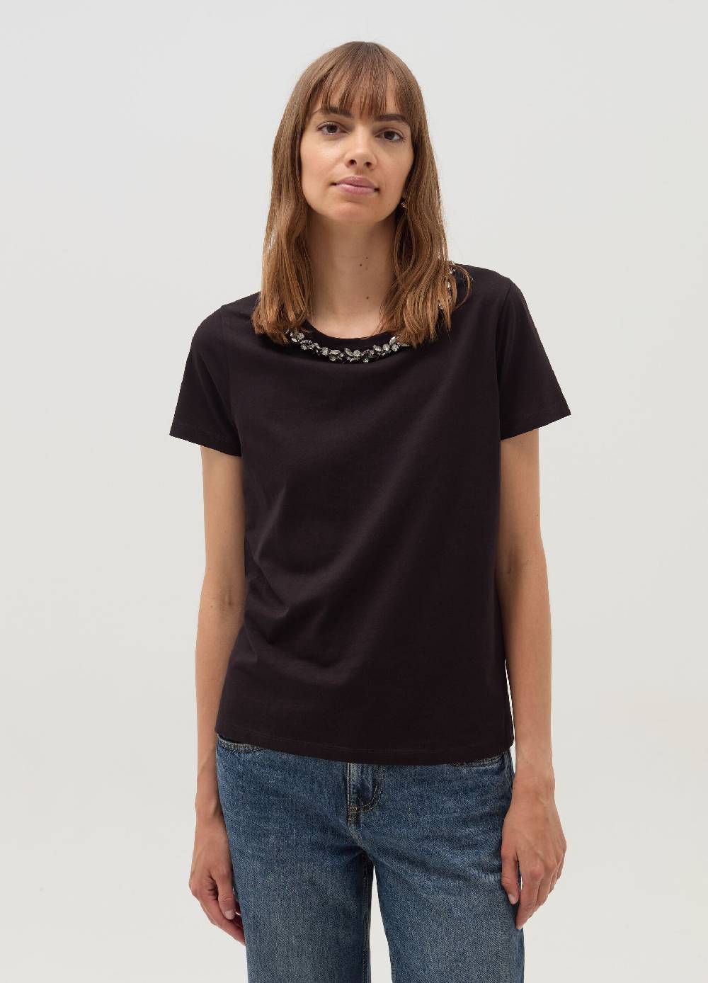 OVS T-shirt girocollo con applicazioni gioiello Sottocosto