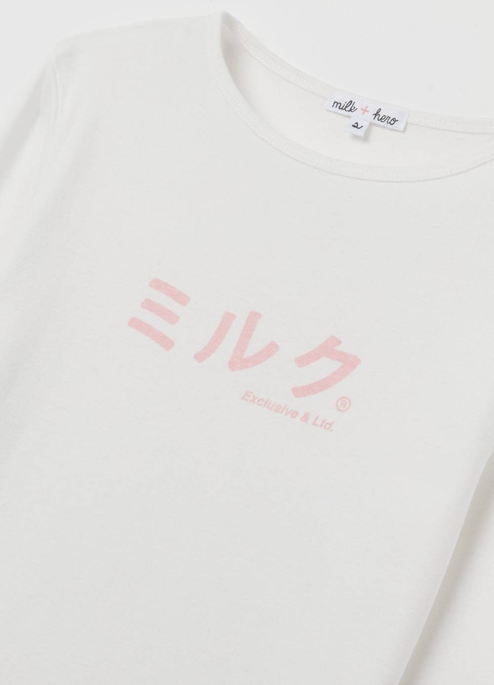MILK+HERO T-shirt in cotone con maniche lunghe Novità