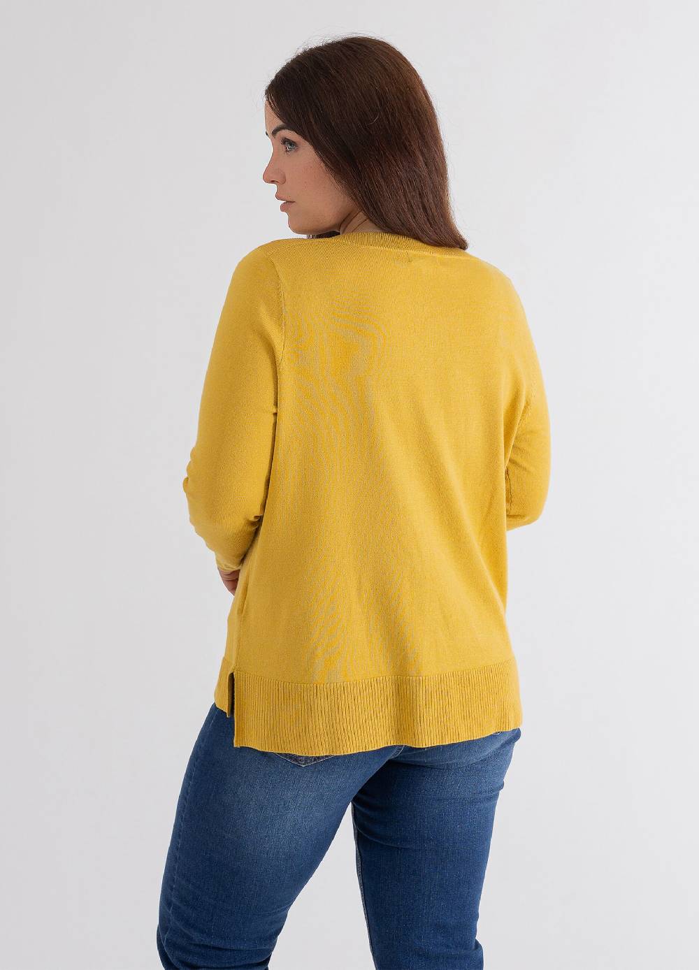 OCTOBER Maglia a maniche lunghe scollo a barca Curvy Vendita Calda