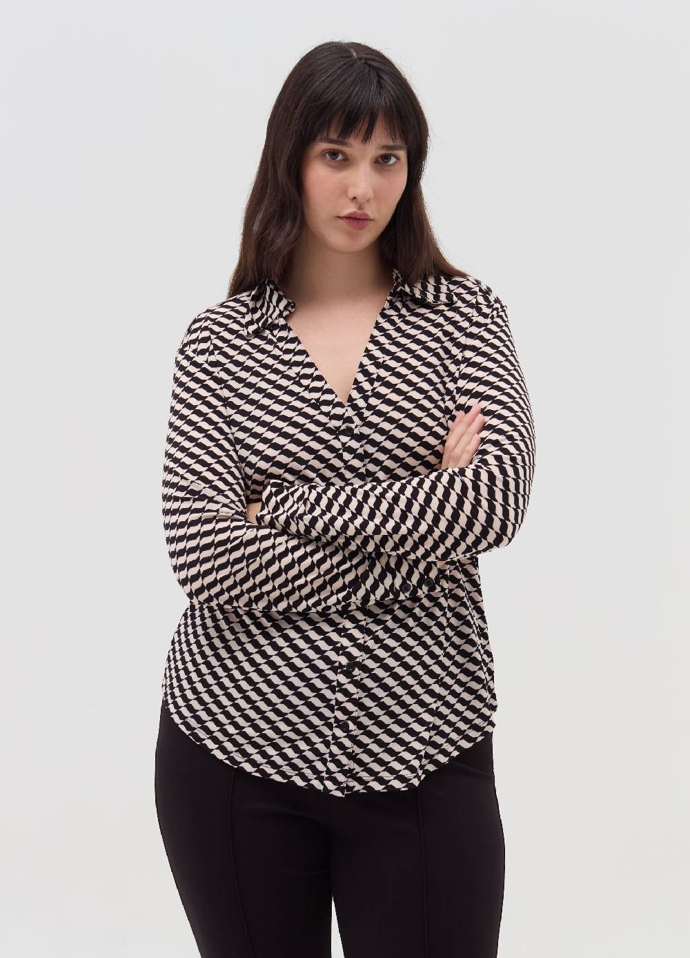 MYA Camicia fantasia optical Curvy Moda