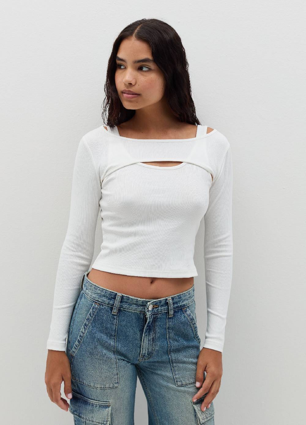B. ANGEL T-shirt a maniche lunghe con dettaglio cut out In Linea