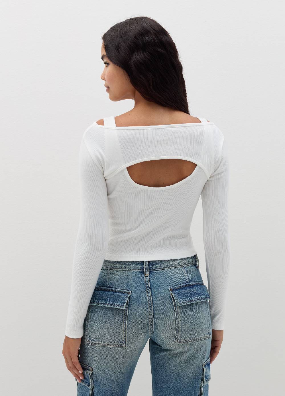 B. ANGEL T-shirt a maniche lunghe con dettaglio cut out In Linea