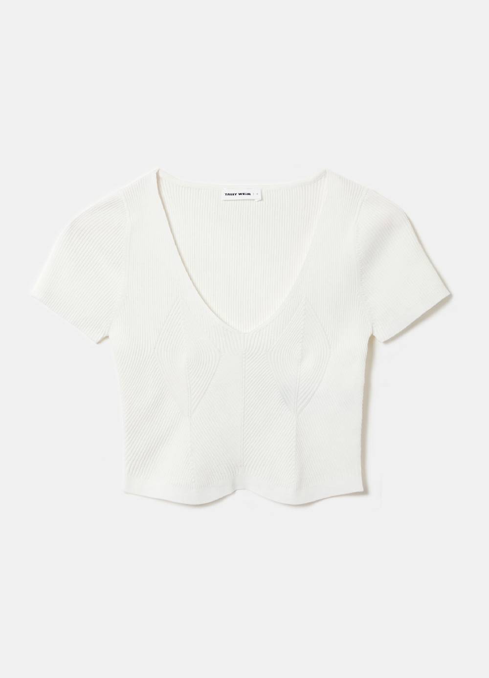 TALLY WEIJL Crop top a costine Promozione Limitata