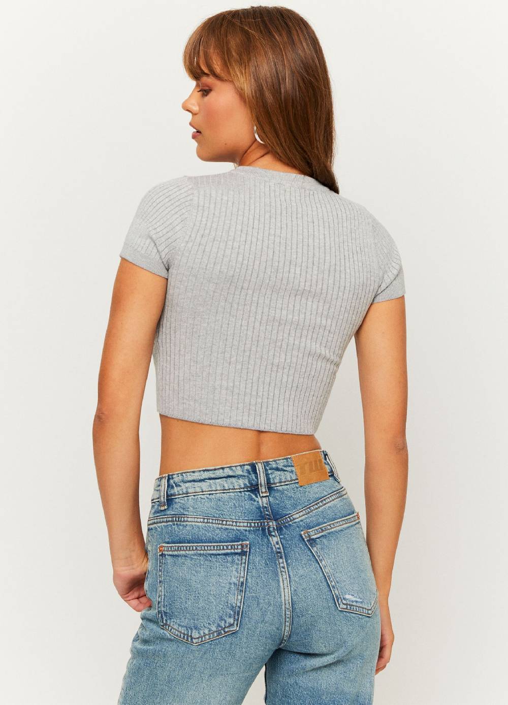 TALLY WEIJL T-shirt cropped a coste piatte Fino Al -60%