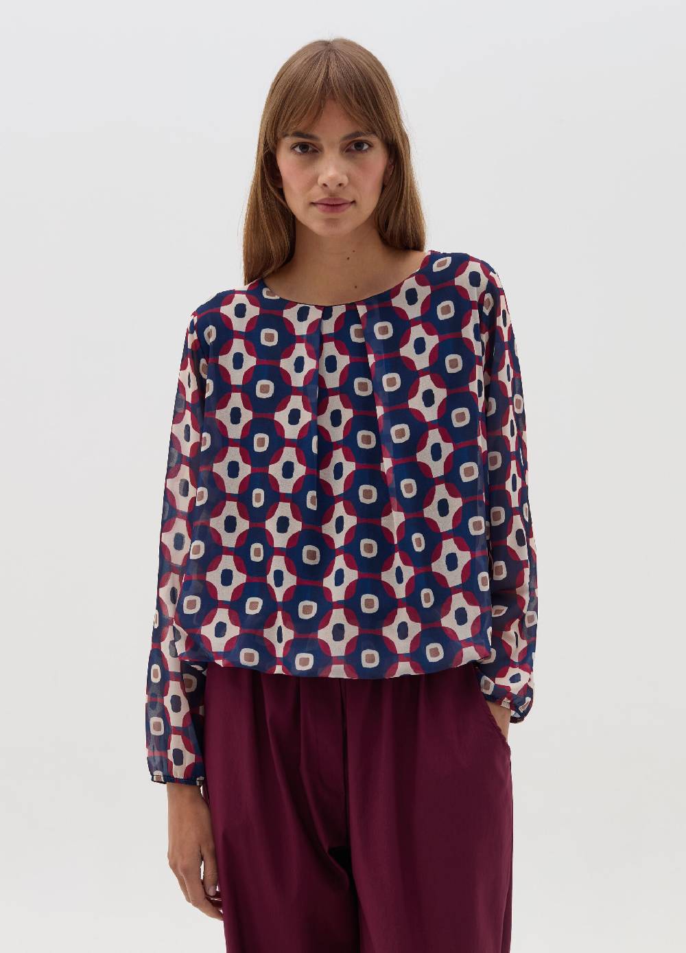 HYBRID Blusa con stampa geometrica Online