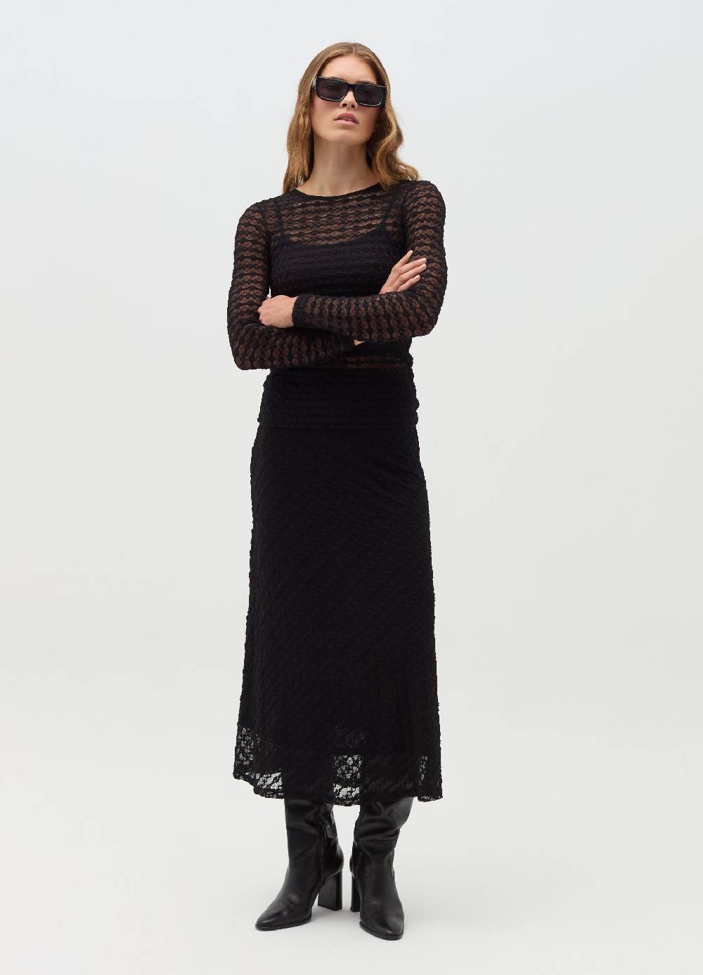LULAH D. Maglia a righe effetto pizzo Offerte