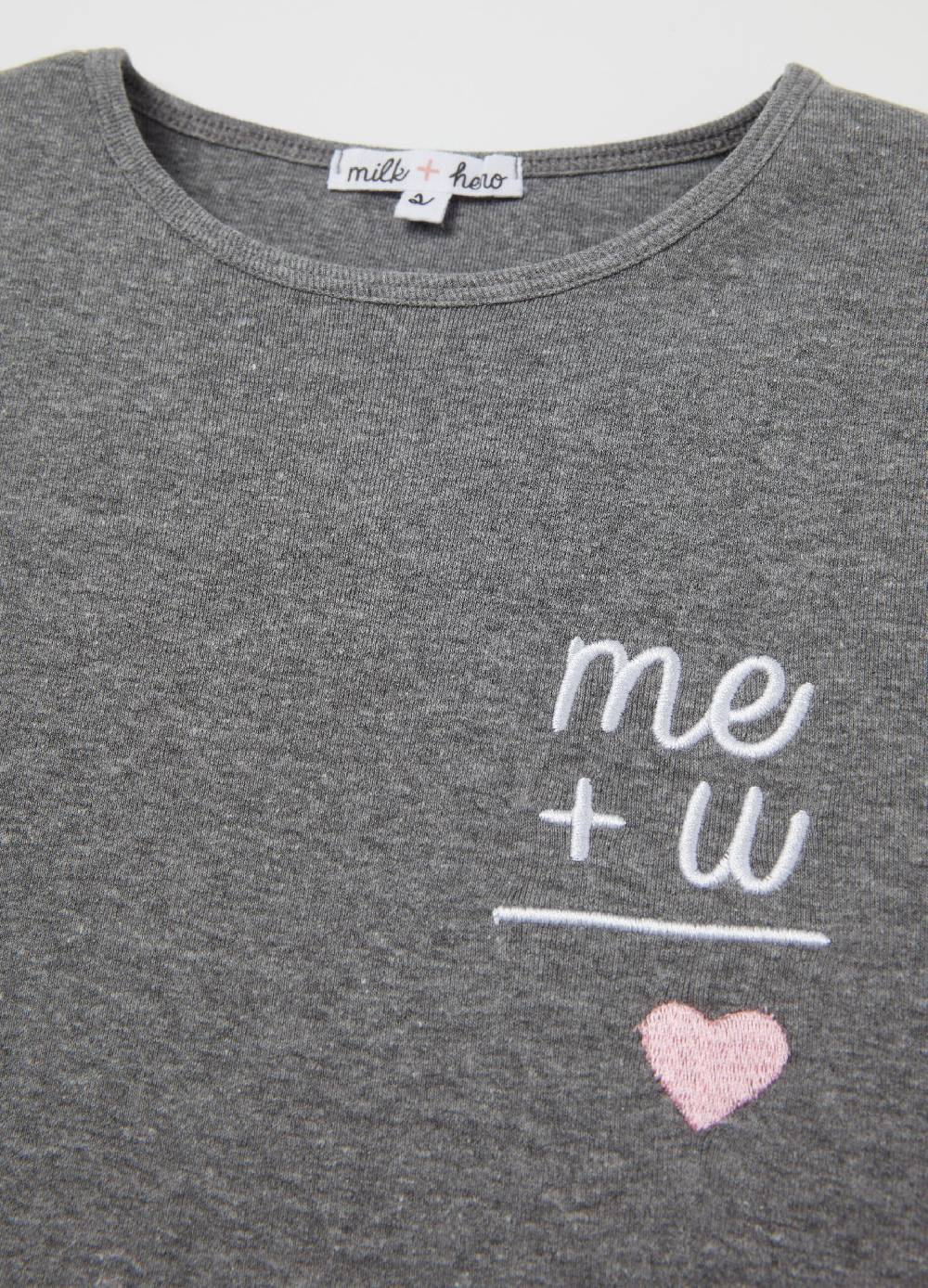 MILK+HERO T-shirt girocollo con ricamo Negozio