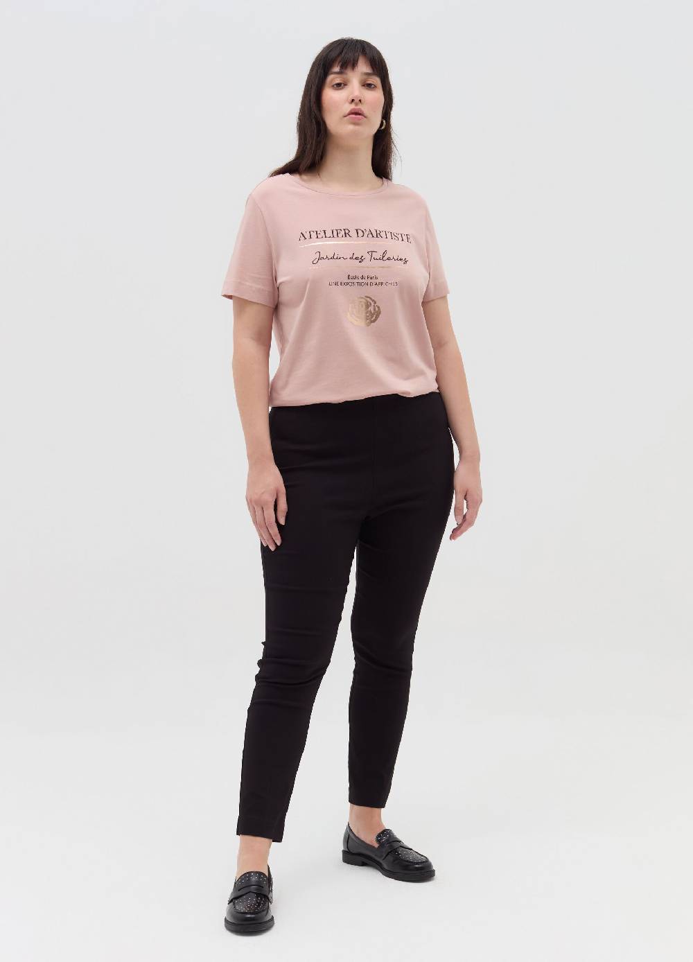MYA T-shirt in cotone con stampa Curvy Spedizione Gratuita