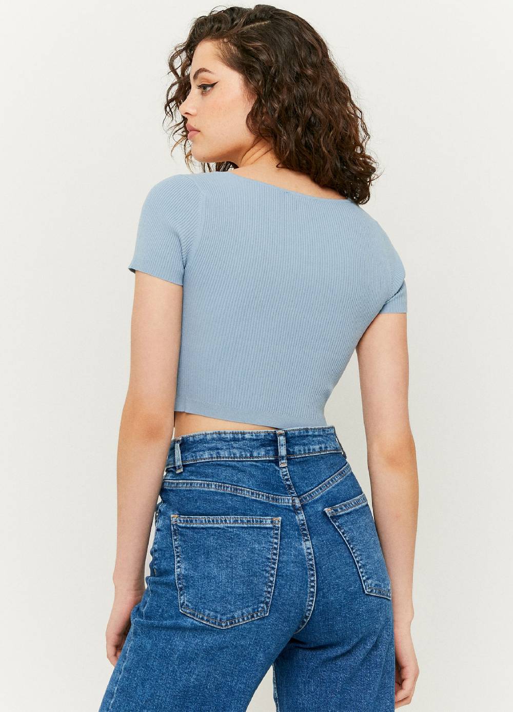 TALLY WEIJL Crop top a costine Acquista Ora