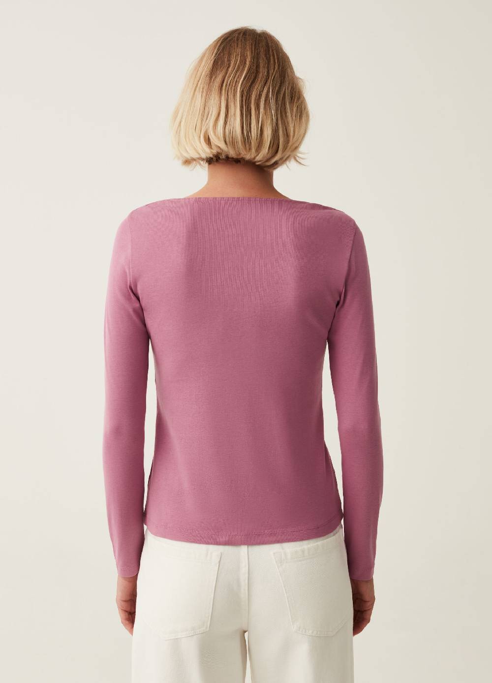 OVS T-shirt a maniche lunghe con scollo a cuore Consegna Veloce