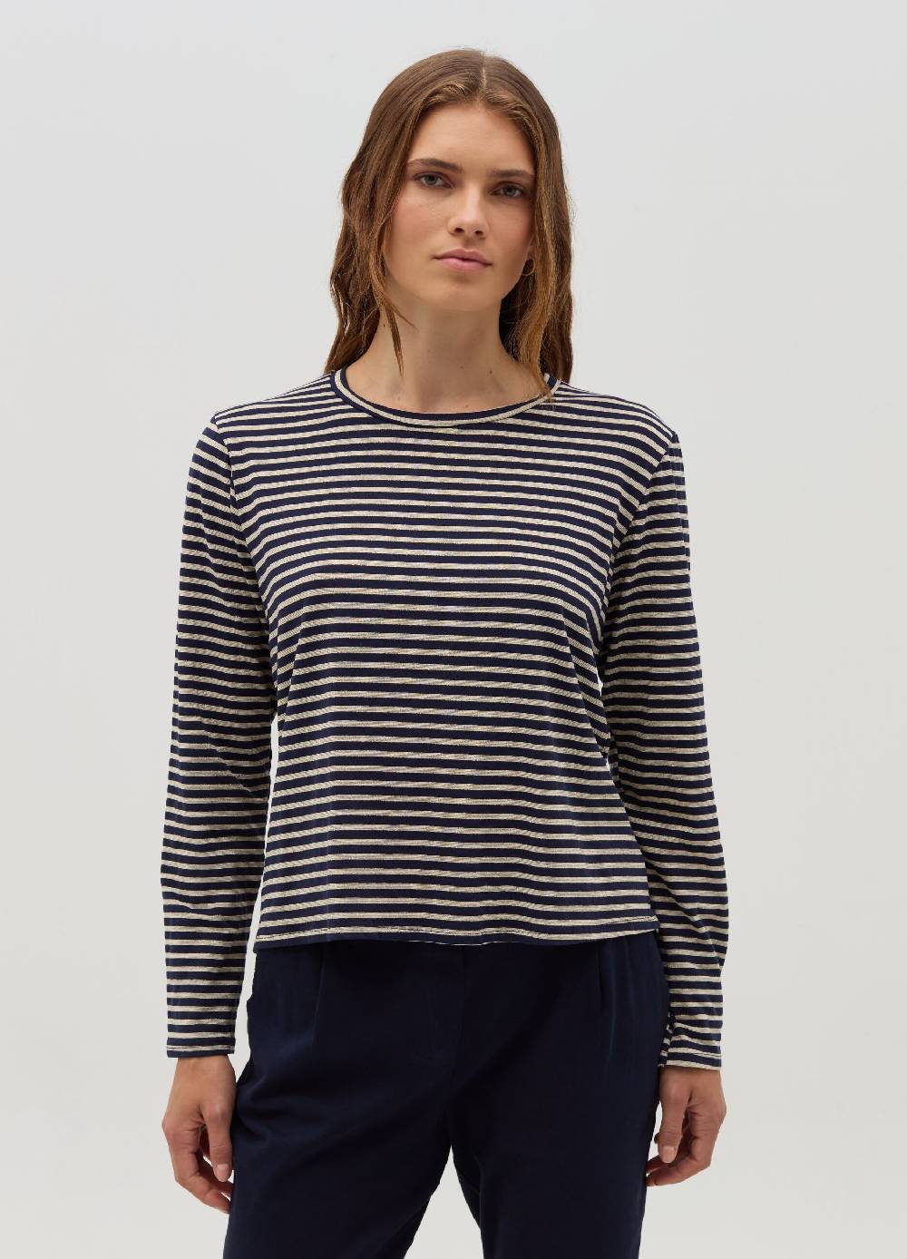 HYBRID T-shirt a righe in lurex con maniche lunghe Promozione Limitata