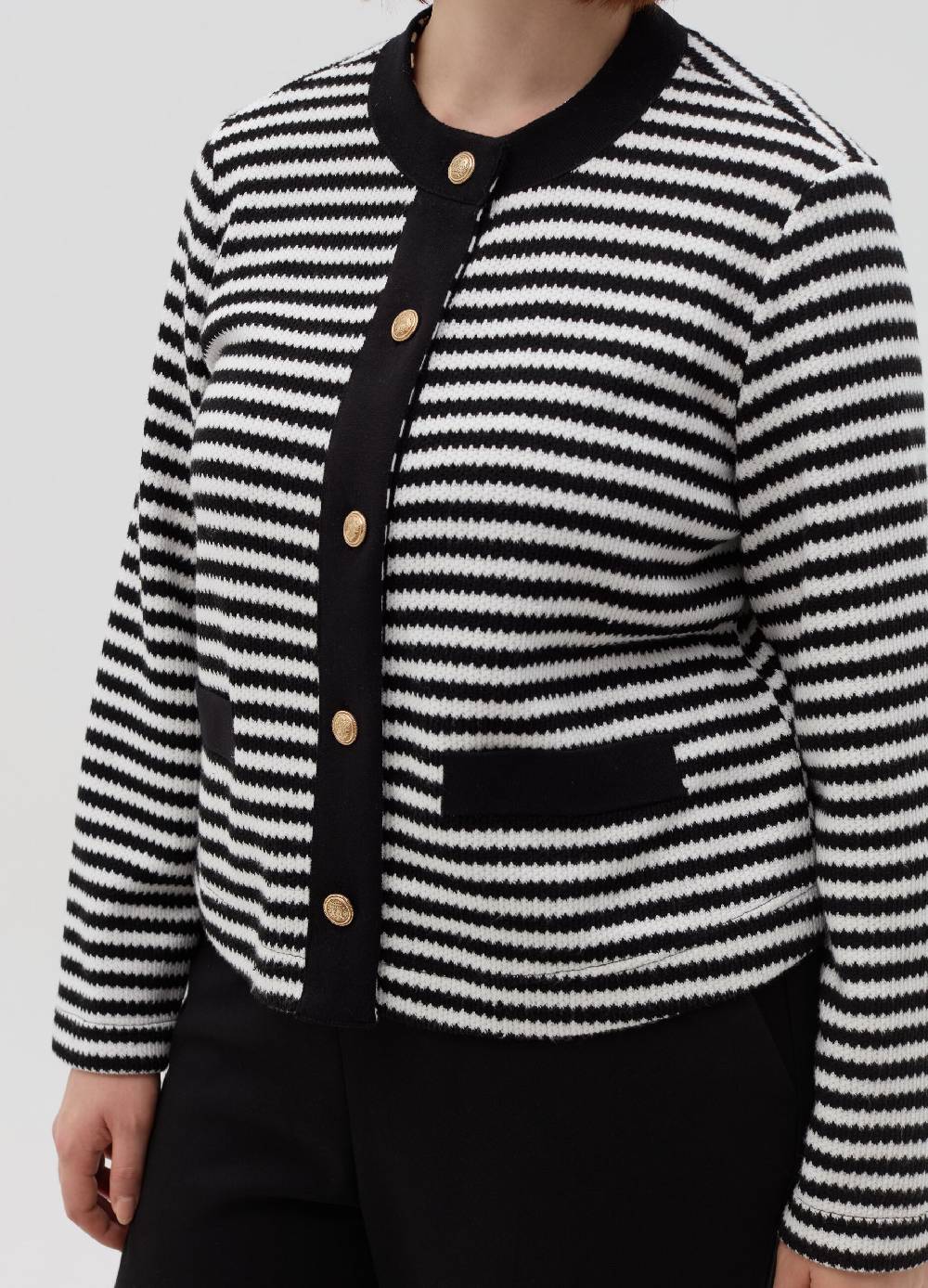 MYA Cardigan a righe con bottoni dorati Curvy Fino Al -60%