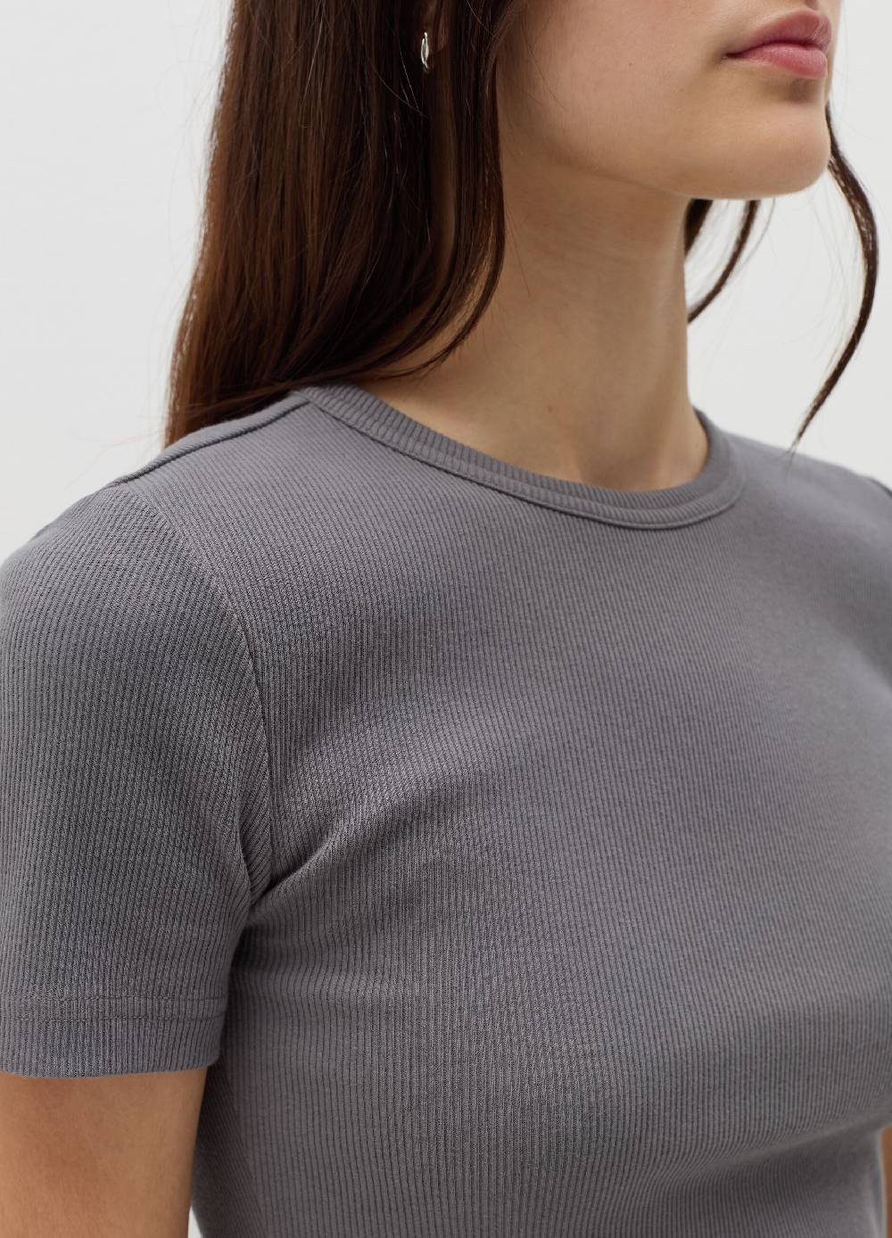 B. ANGEL T-shirt in cotone stretch a costine Negozio online di fabbrica