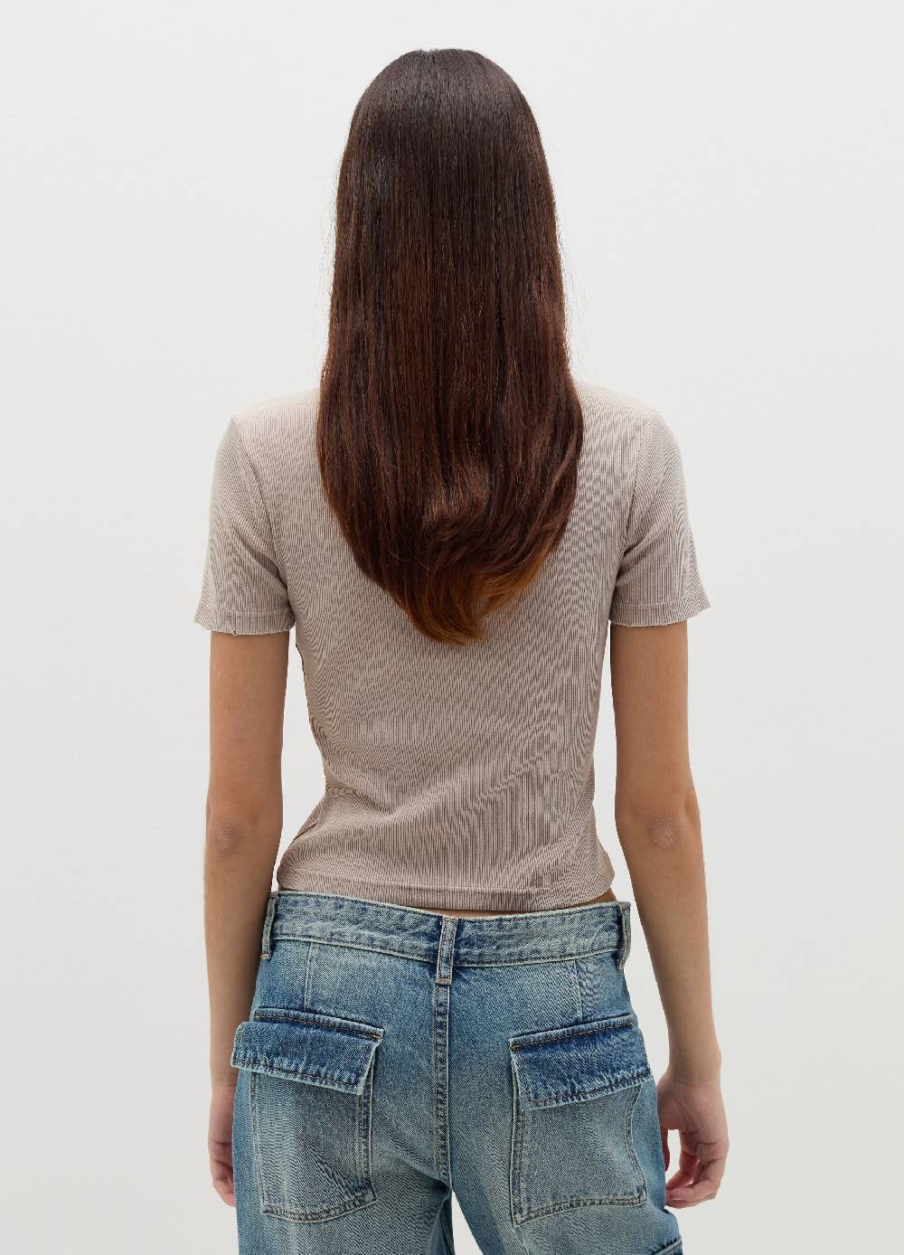B. ANGEL T-shirt in cotone stretch a costine Presa