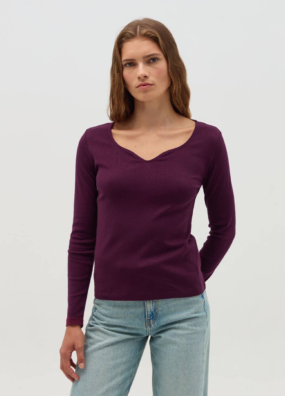 OVS T-shirt a maniche lunghe con scollo a cuore Online