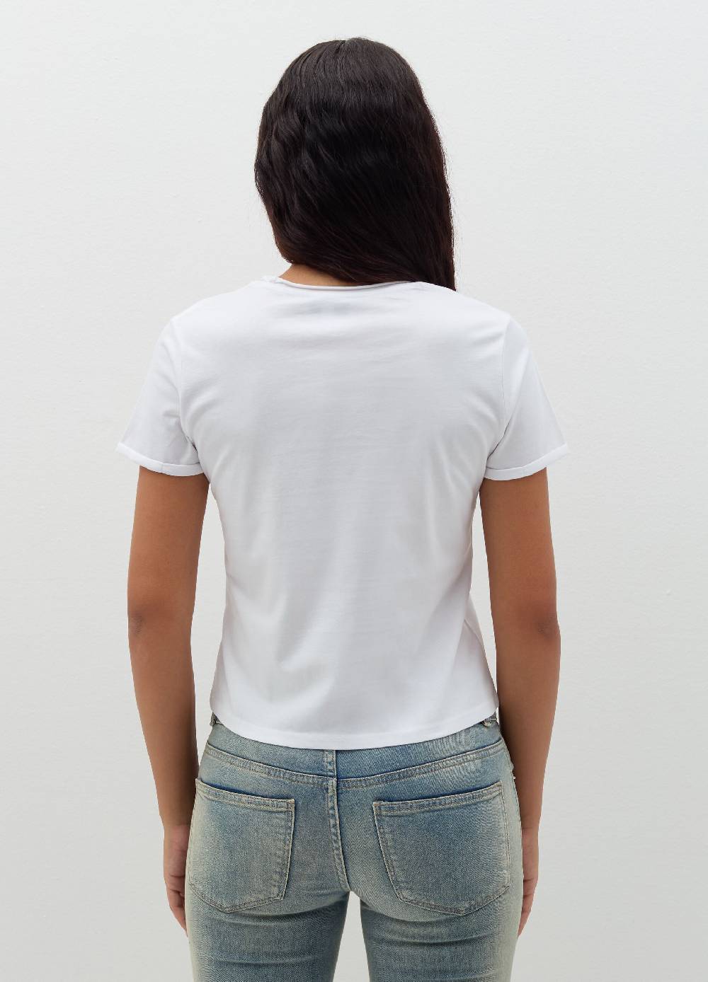 B. ANGEL T-shirt in cotone scollo rotondo In Vendita