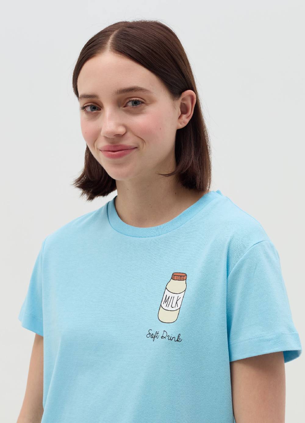 MILK+HERO T-shirt girocollo in cotone Saldi Di Fabbrica