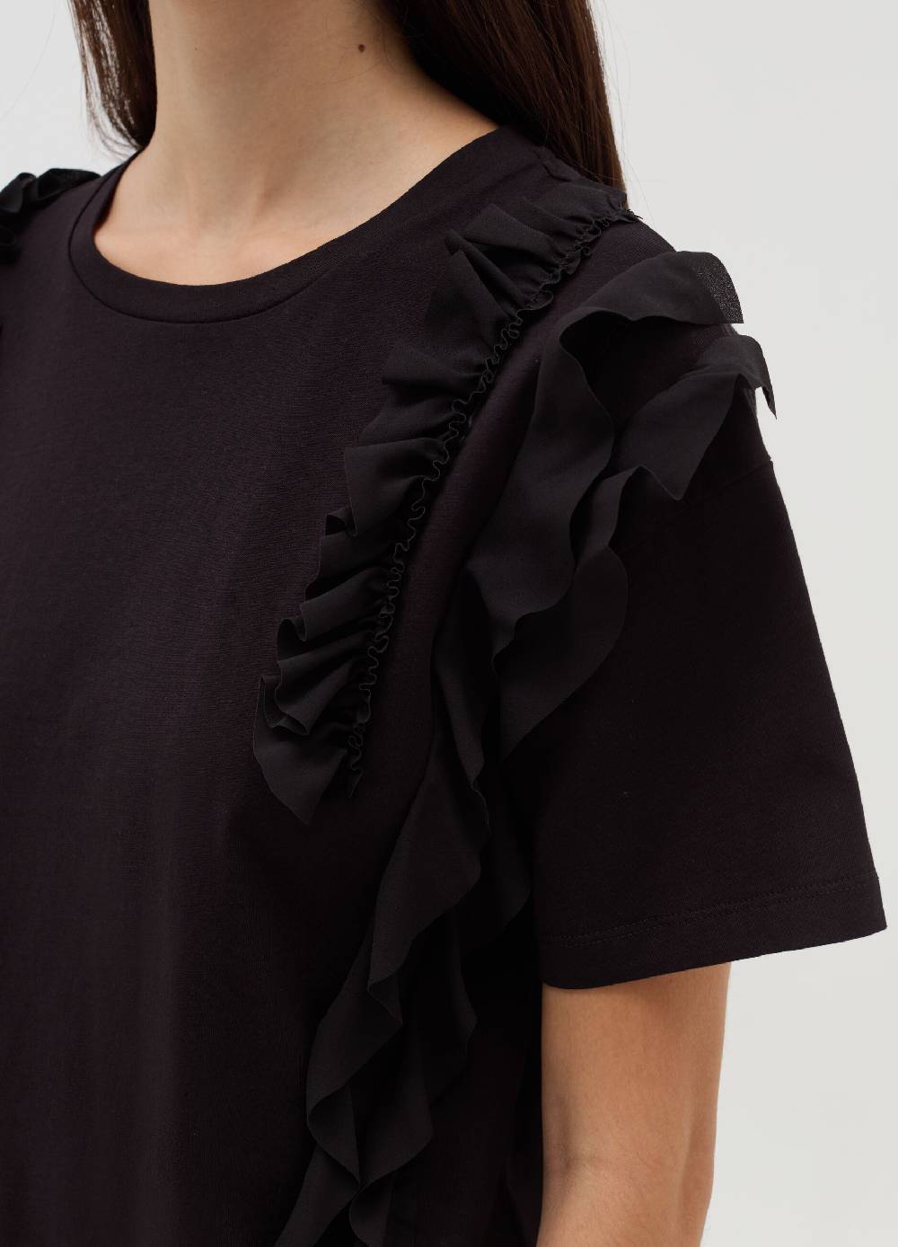 OVS T-shirt con rouches e volant Moda
