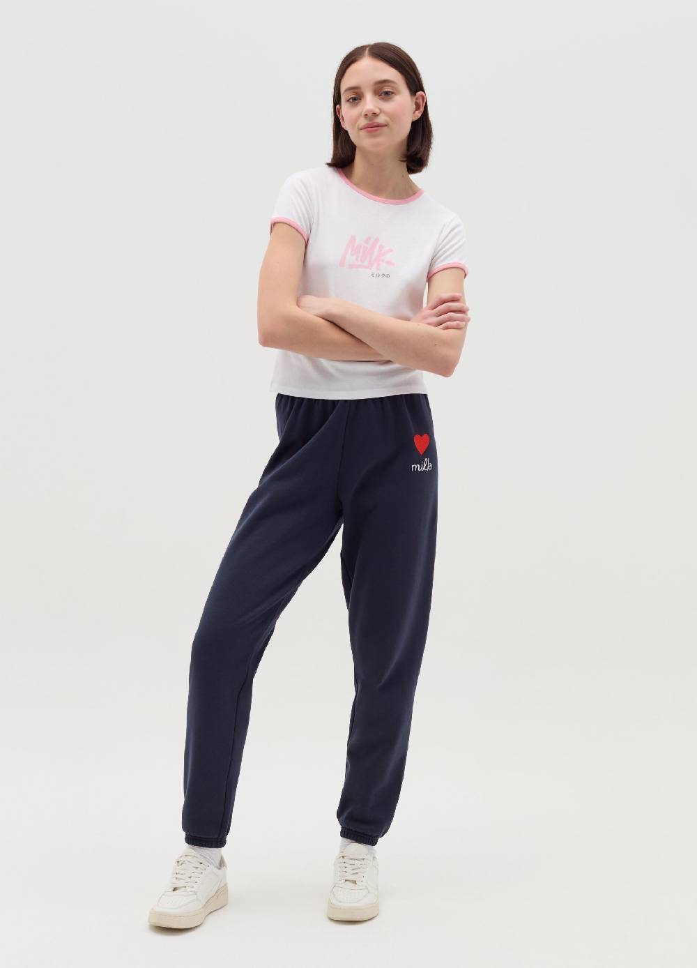 MILK+HERO T-shirt girocollo con stampa Economico