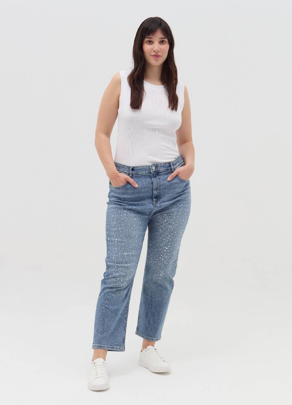 MYA Tank top a costine sottili Curvy I Più Venduti