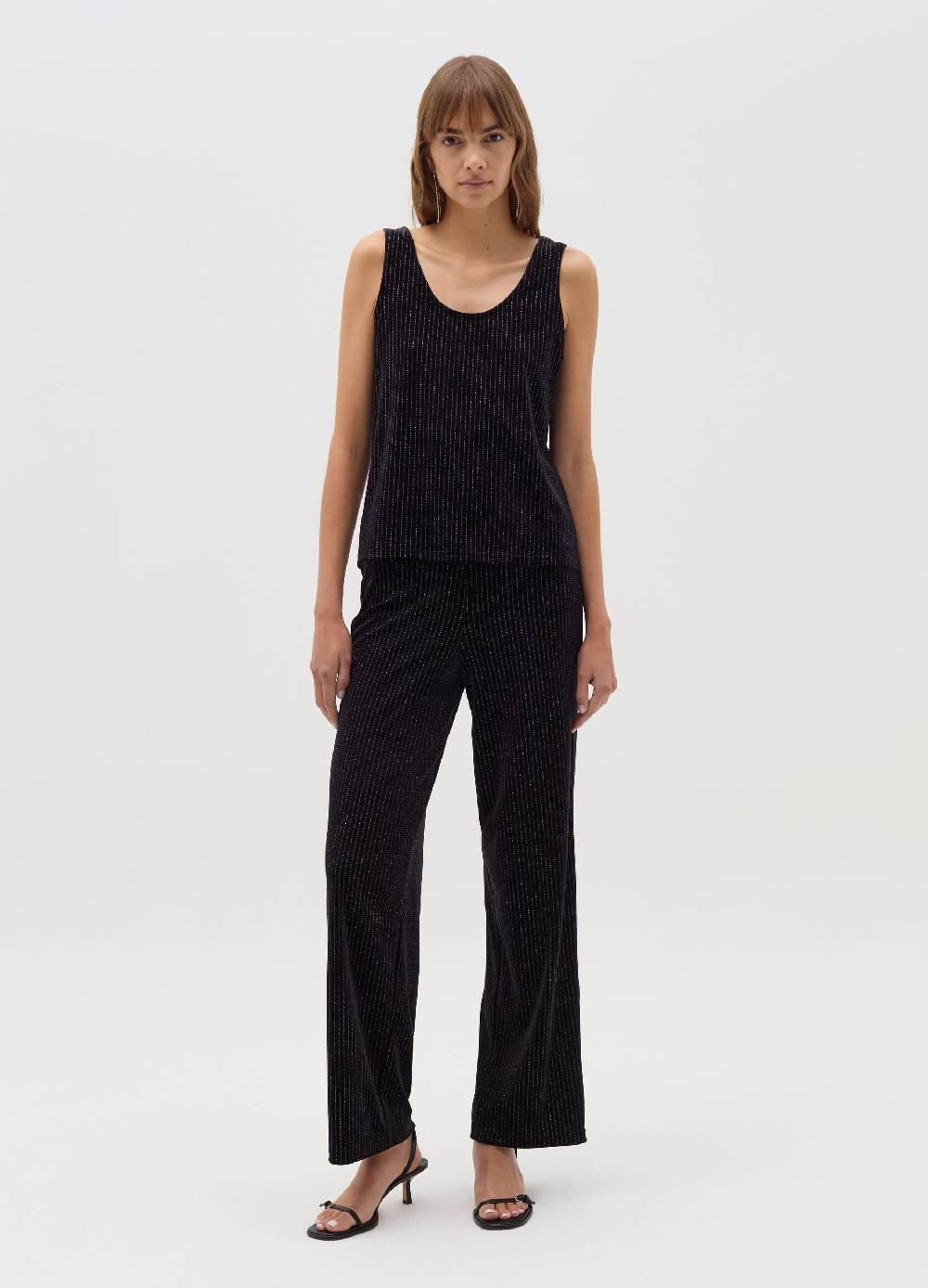 OVS Tank top in velluto con fil coupe in lurex In Saldo