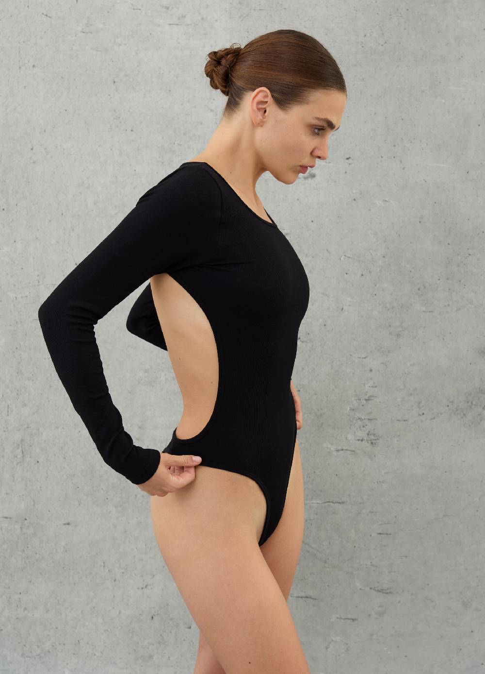 UTOPJA Bodysuit Cut Out Black In Linea