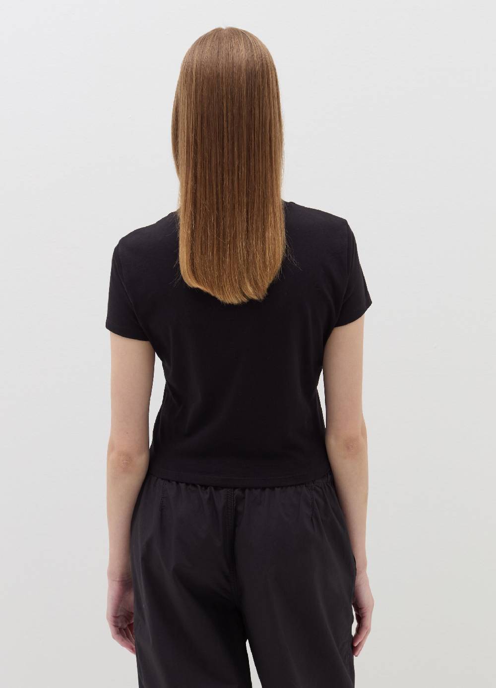B. ANGEL T-shirt crop con ricamo lettering Sottocosto