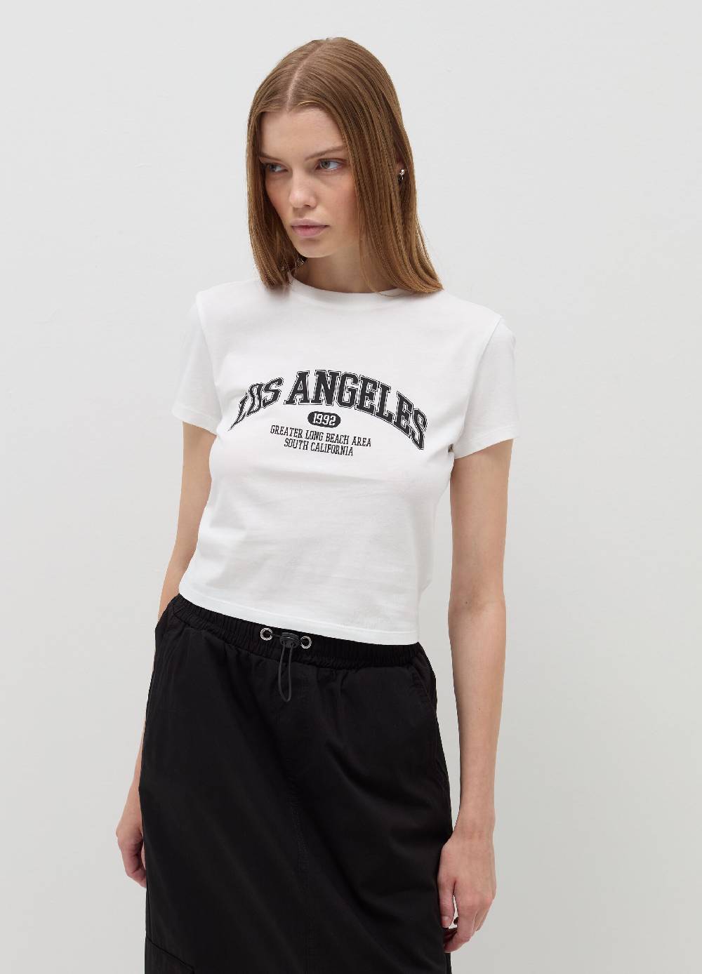 B. ANGEL T-shirt crop in cotone Novità