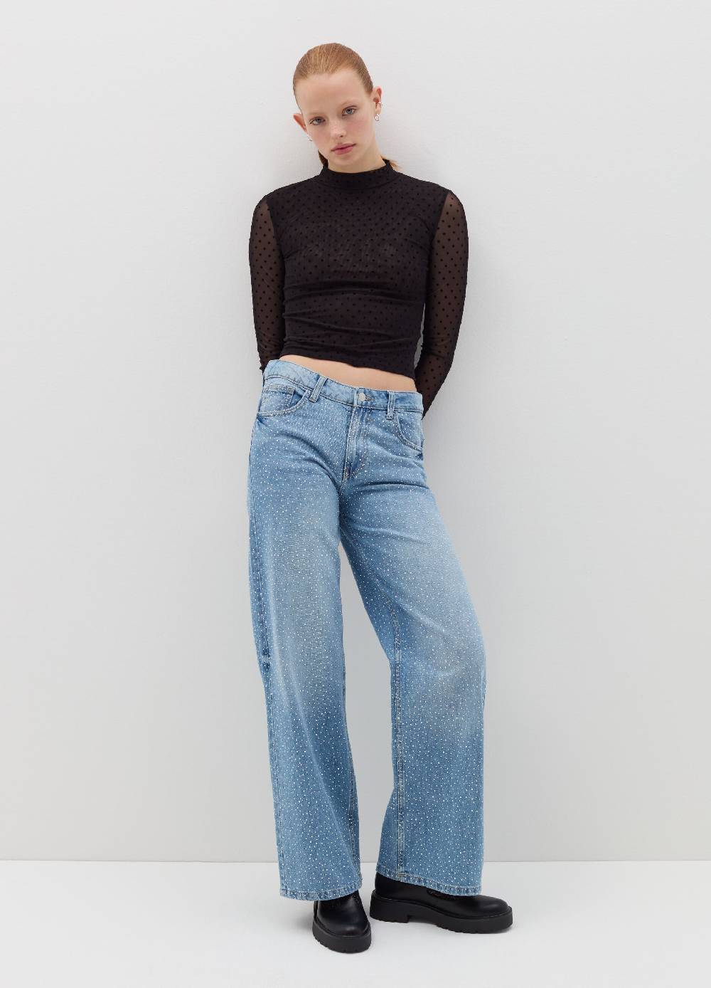 B. ANGEL T-shirt in mesh a pois Presa
