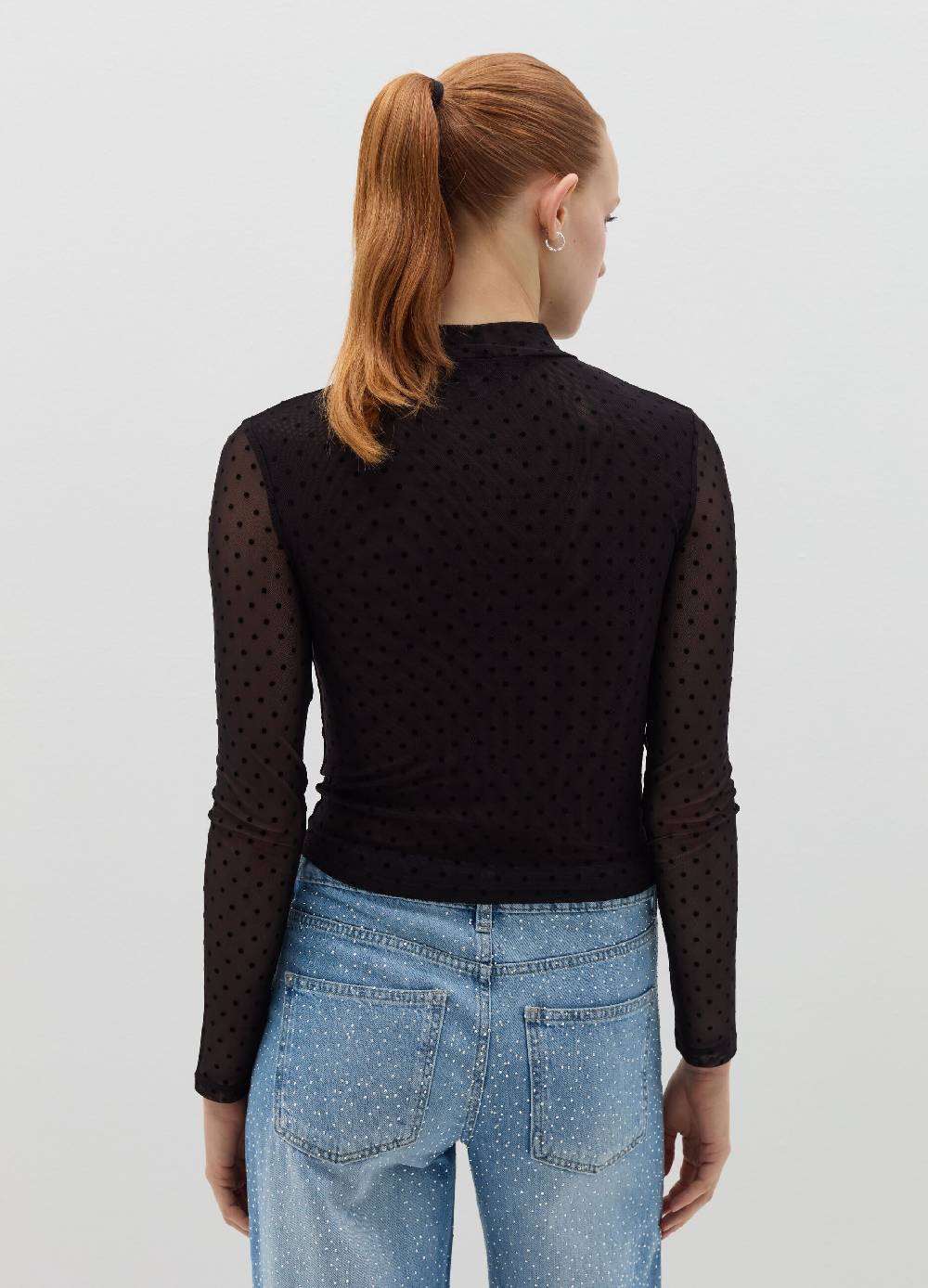 B. ANGEL T-shirt in mesh a pois Presa