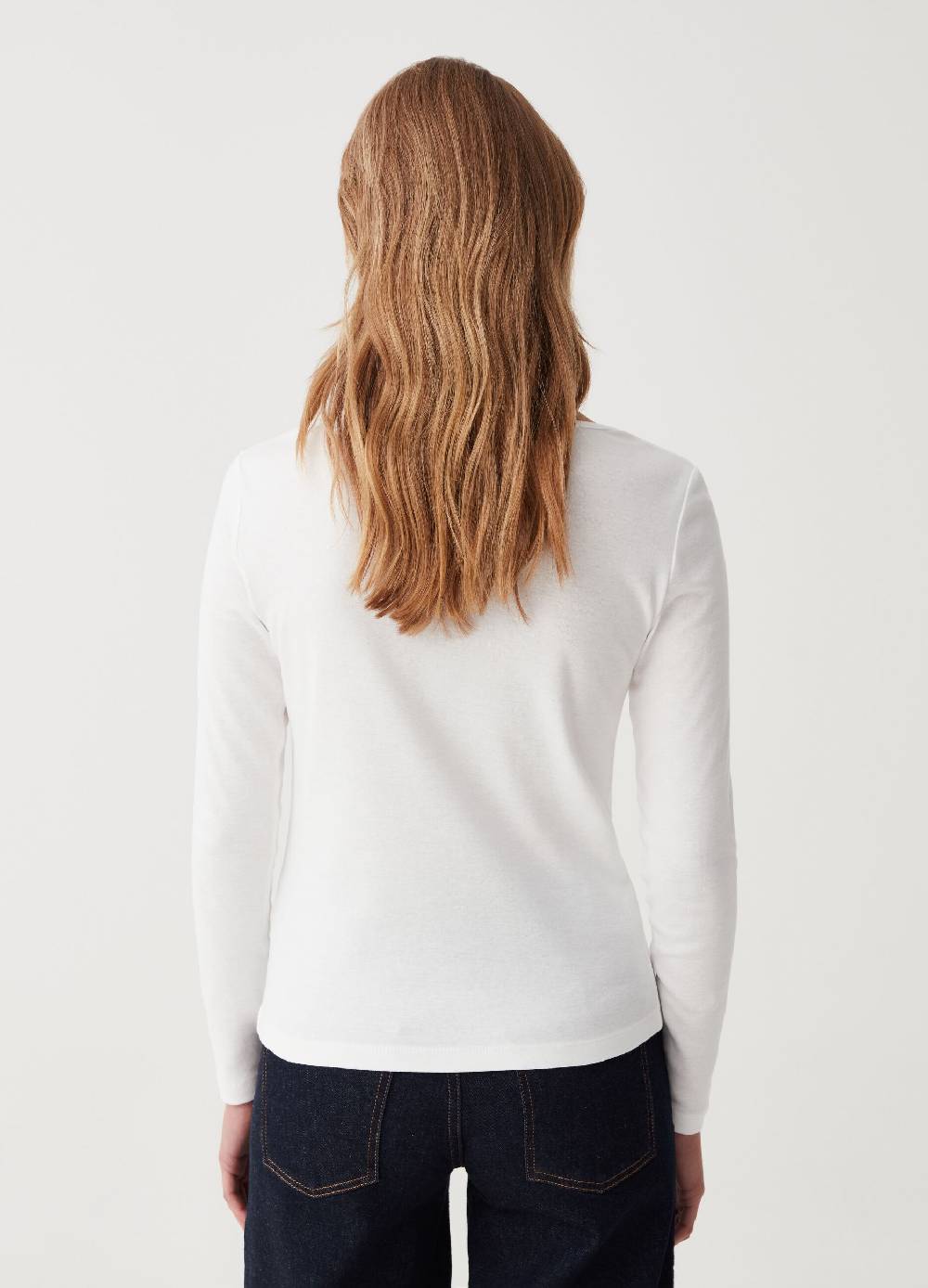 OVS T-shirt scollo rotondo con profilo in strass Spedizione Gratuita