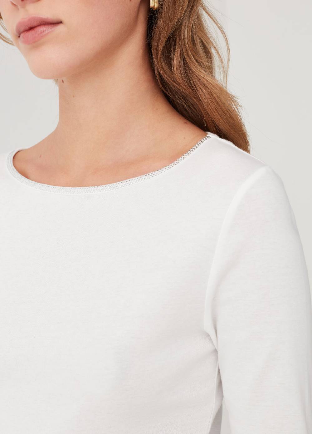 OVS T-shirt scollo rotondo con profilo in strass Spedizione Gratuita