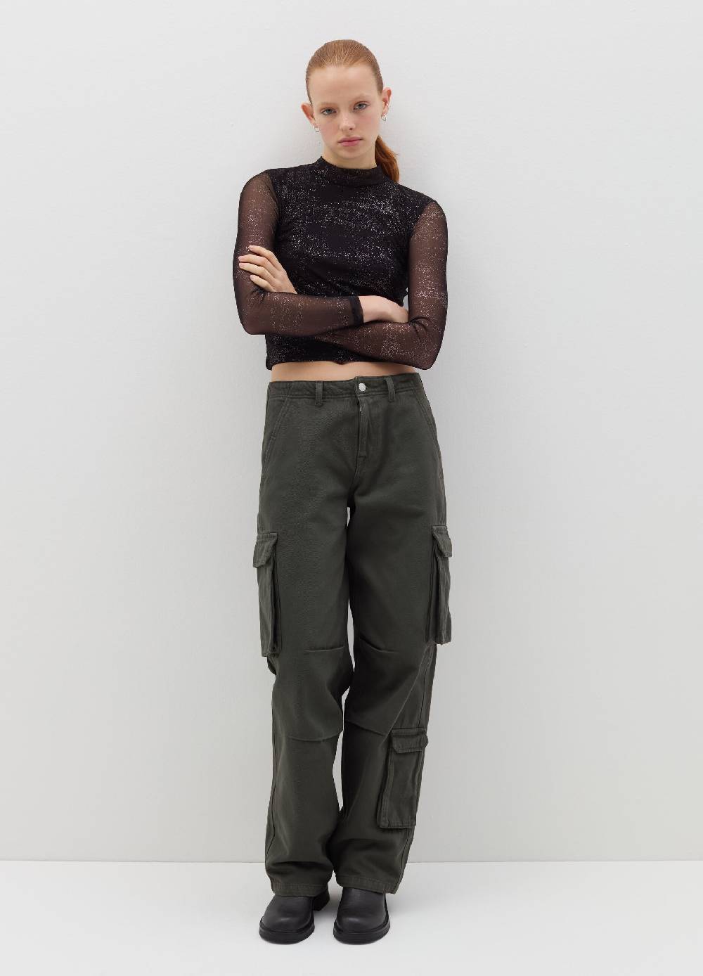 B. ANGEL T-shirt in mesh con glitters all-over Shopping online