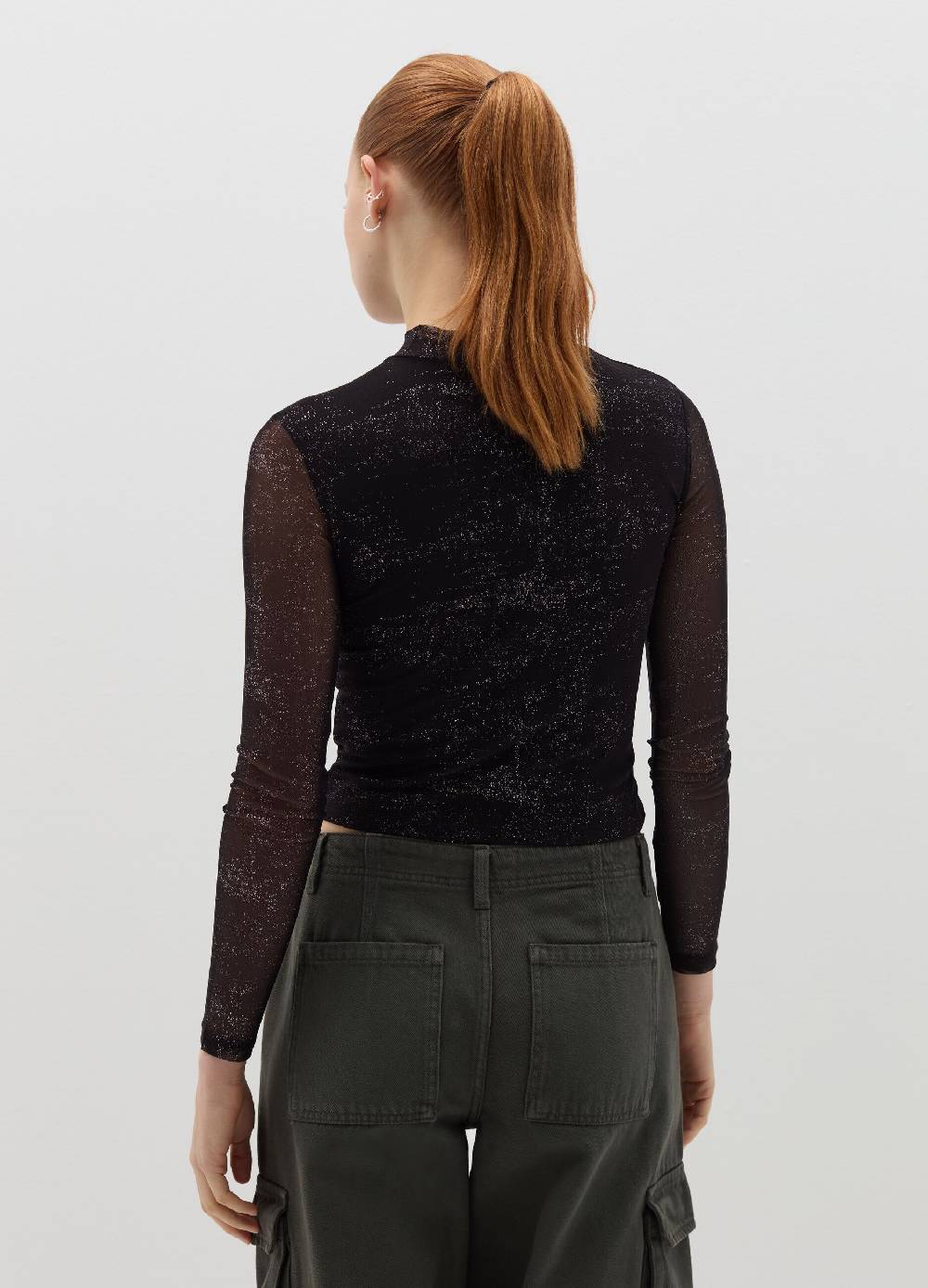 B. ANGEL T-shirt in mesh con glitters all-over Shopping online