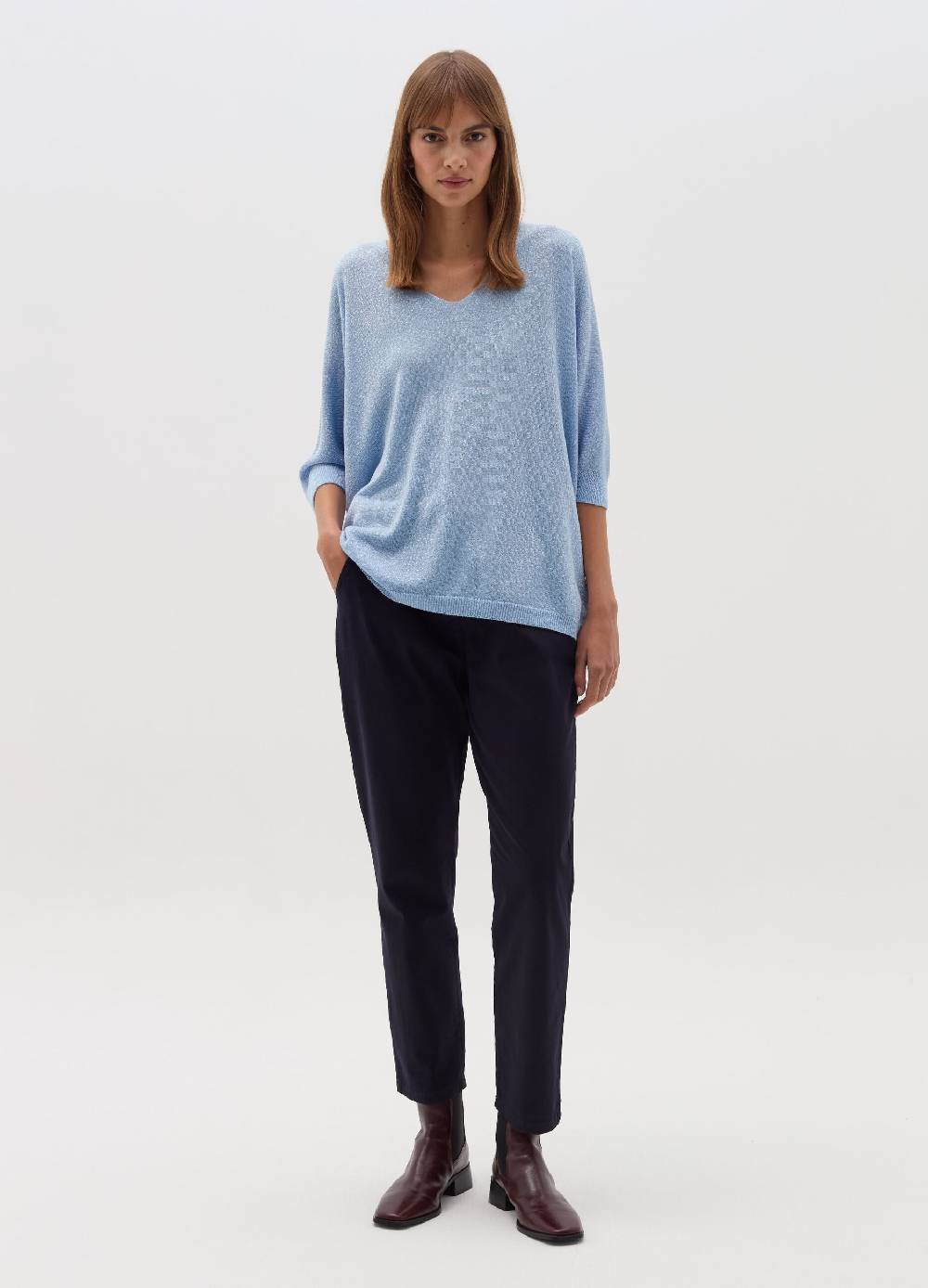 HYBRID Maglia in lurex con maniche a tre quarti Acquista Ora