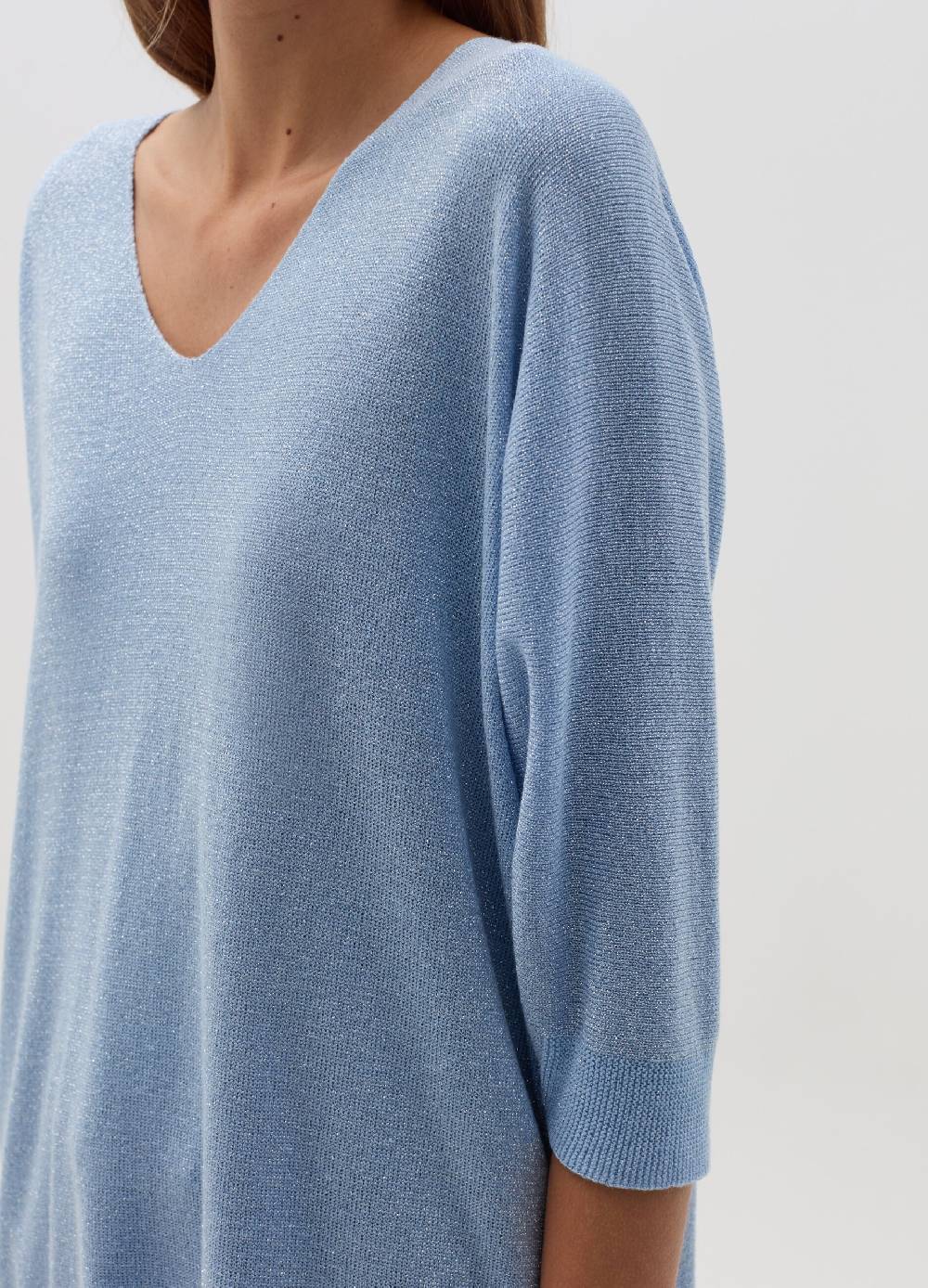 HYBRID Maglia in lurex con maniche a tre quarti Acquista Ora