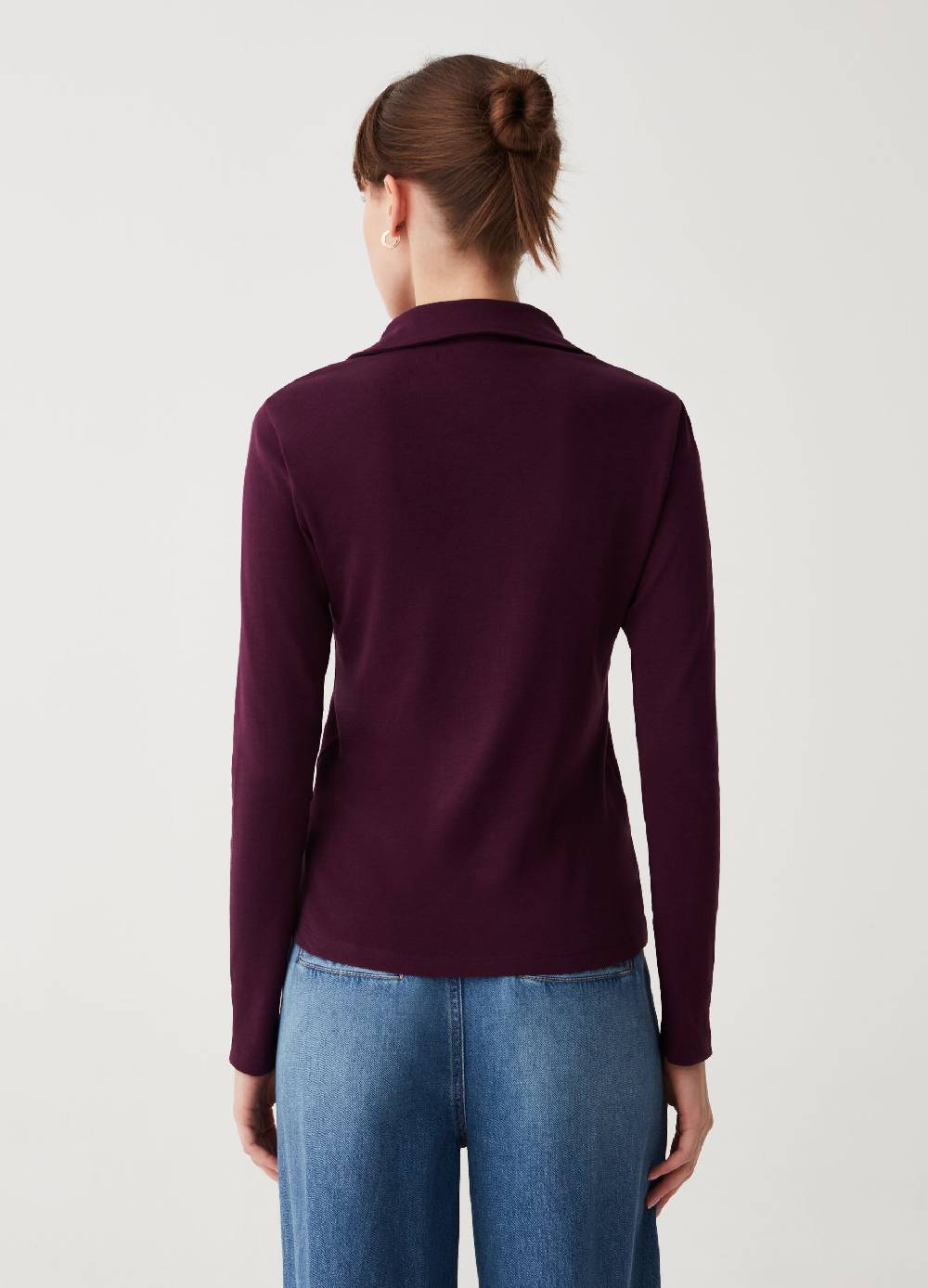 OVS T-shirt a maniche lunghe con scollo a polo Convenienza