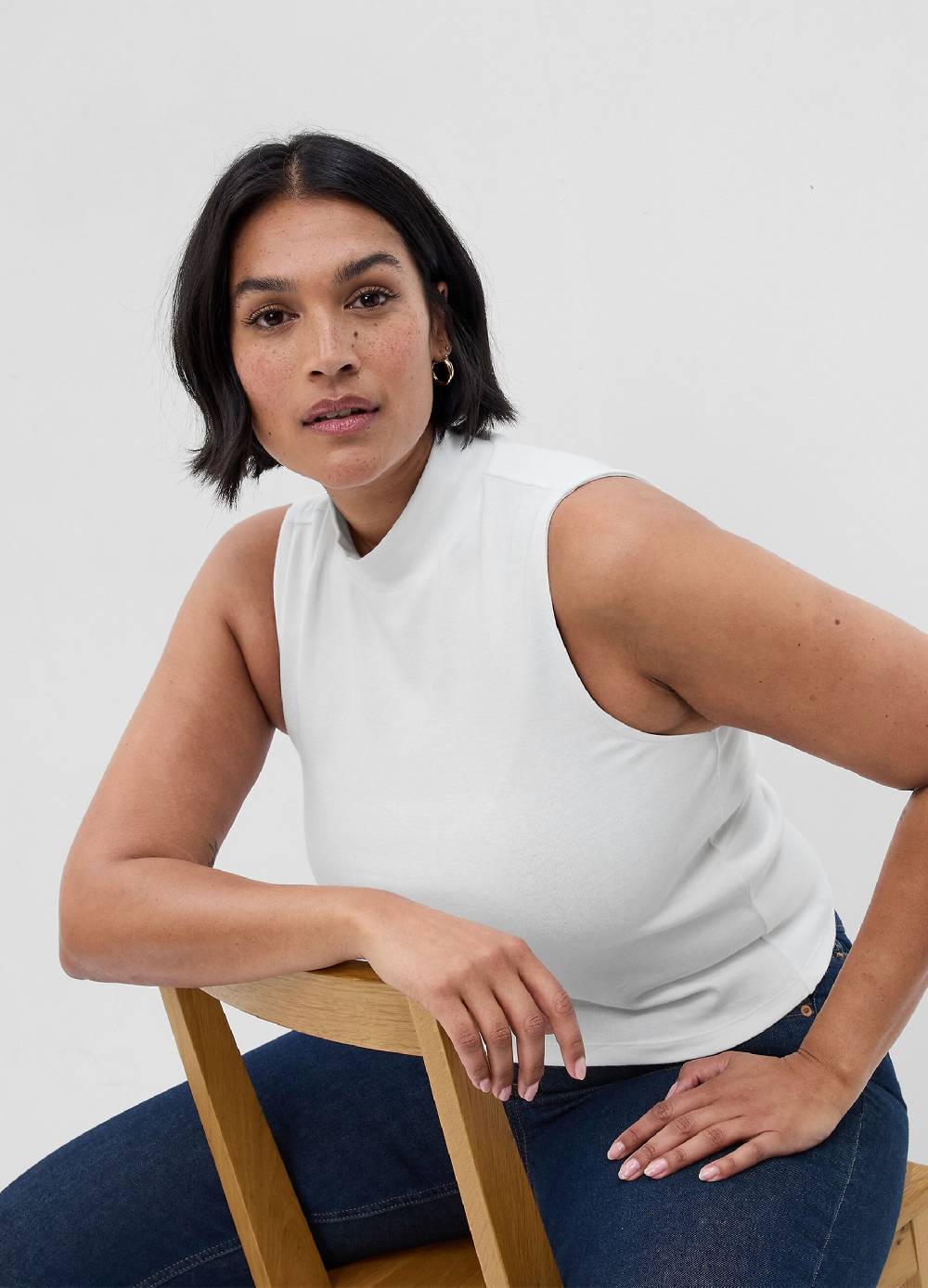 GAP Tank top mock neck Vendita Calda