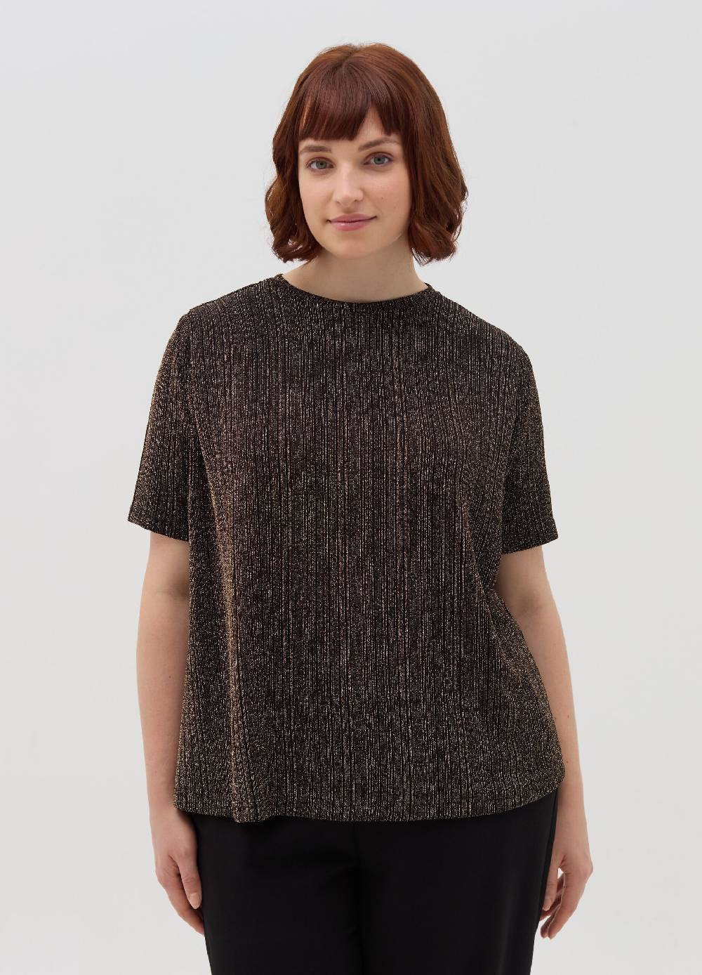 MYA T-shirt in lurex Curvy Saldi Di Fabbrica