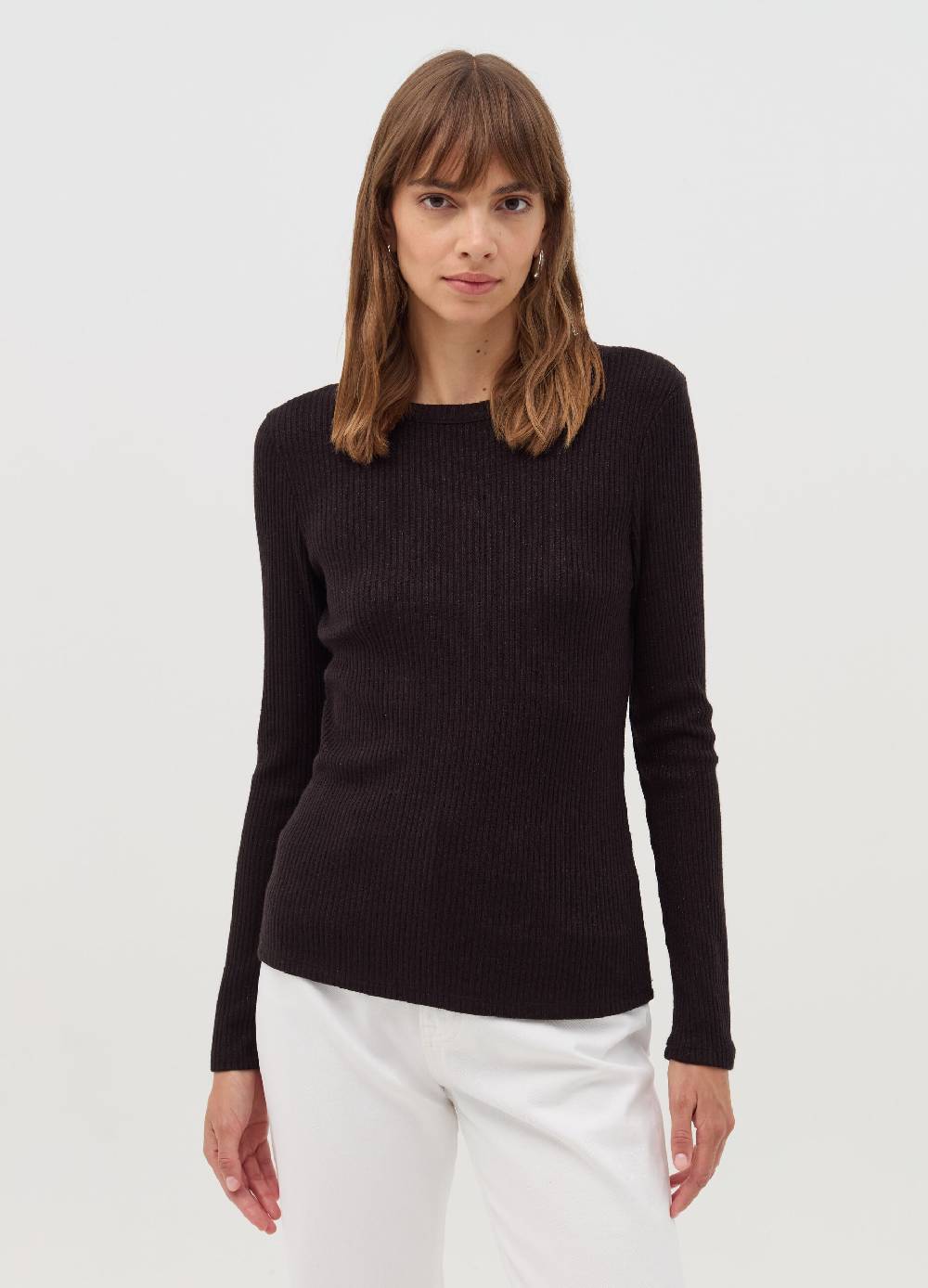 OVS T-shirt girocollo a coste piatte in lurex Nuova