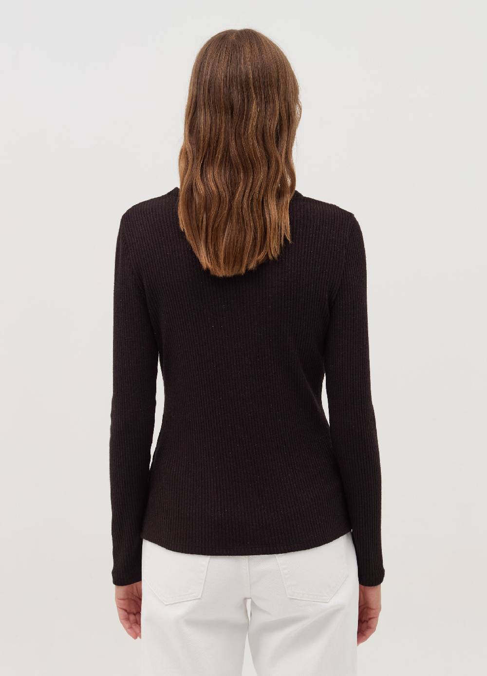OVS T-shirt girocollo a coste piatte in lurex Nuova