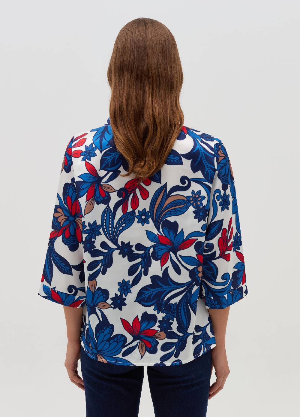 HYBRID Blusa floreale con maniche a tre quarti In Linea