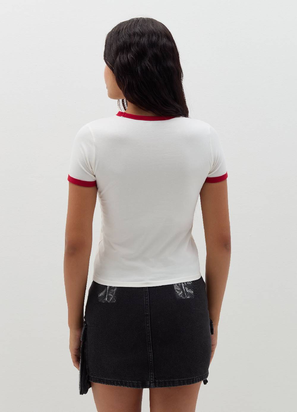 B. ANGEL T-shirt con profili a contrasto e stampa Vendita