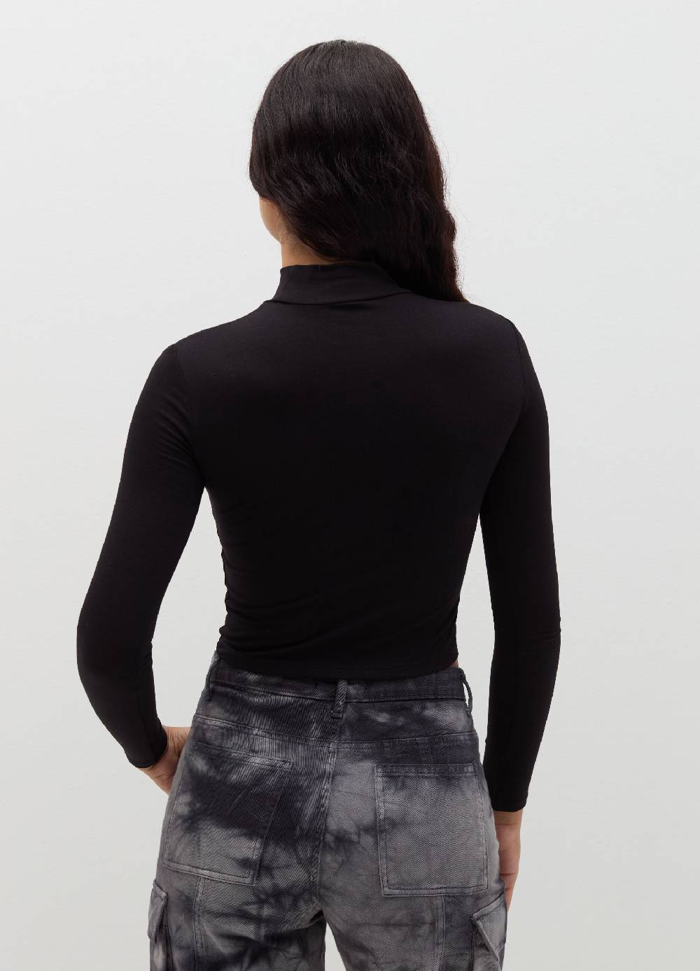 B. ANGEL T-shirt mock neck con maniche lunghe Consegna Veloce
