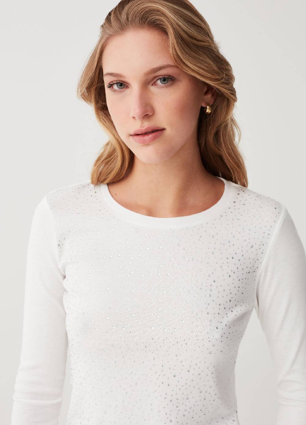 OVS T-shirt a maniche lunghe con strass Solo un giorno rimasto