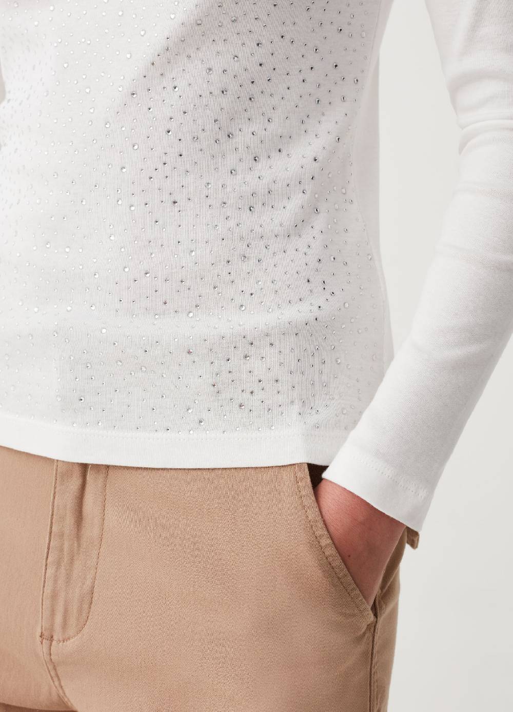 OVS T-shirt a maniche lunghe con strass Solo un giorno rimasto